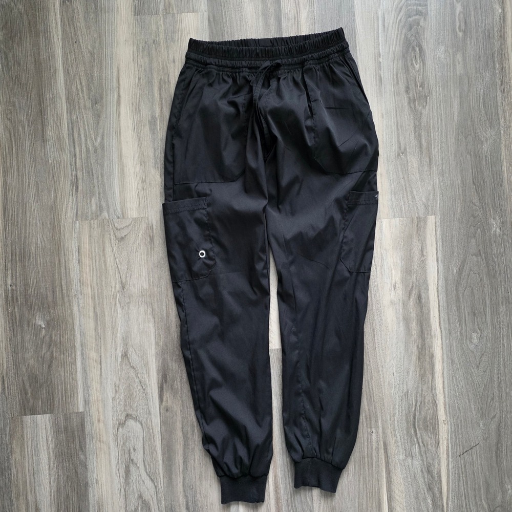 Beverly Hills‎ Uniforms Black Jogger Scrub Pants Womens Medium Cargo Pockets